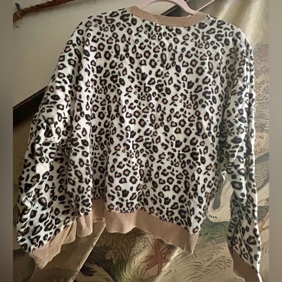 Brodie Animal Print Cashmere Sweater SZ Medium - Picture 6 of 9